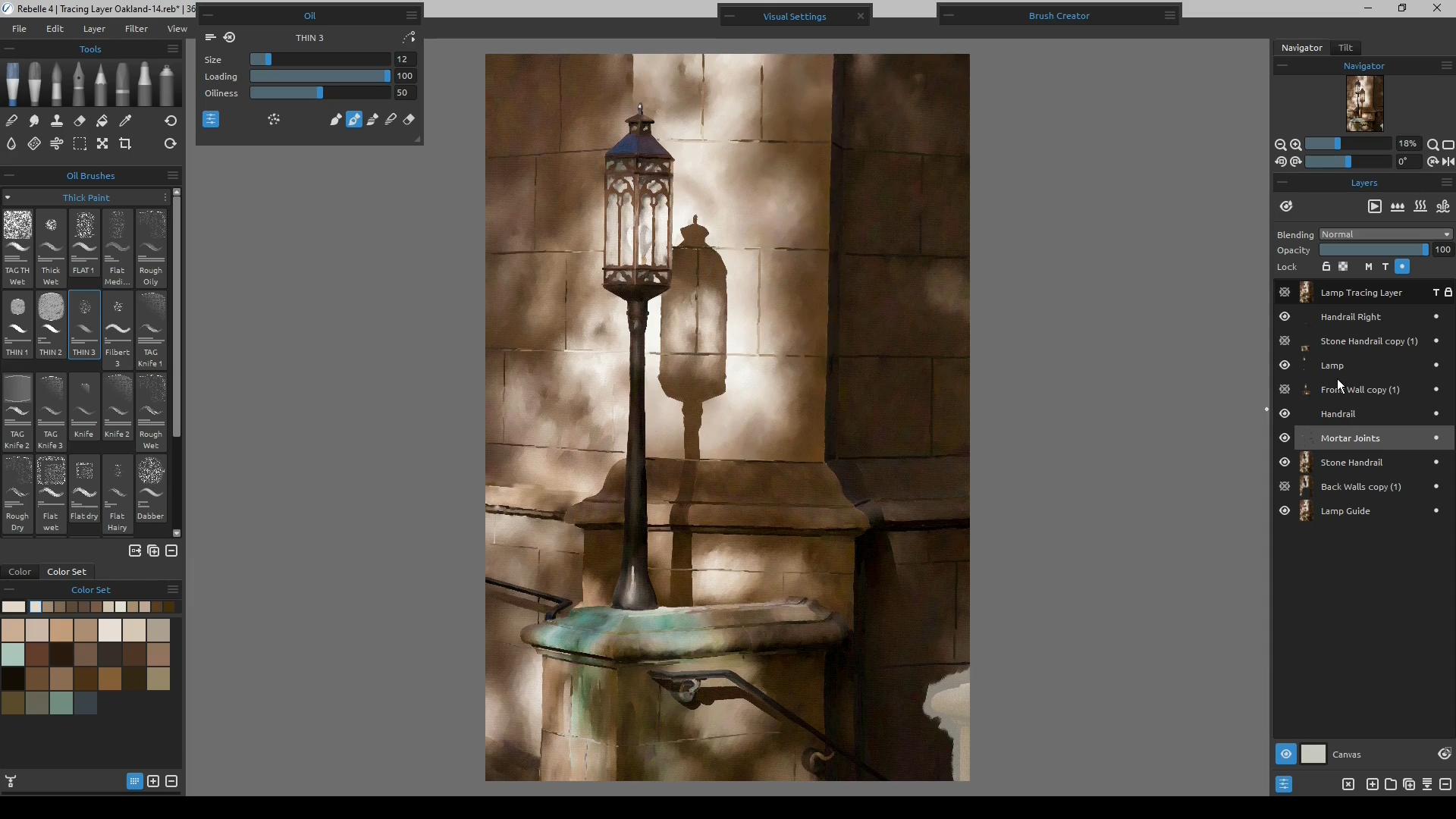 How to Trace a Photo in Rebelle 4: Ornamental Lamp